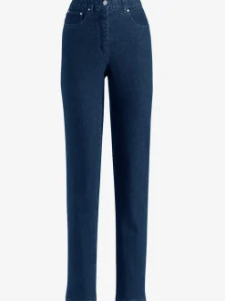 Jean femme coupe droite ceinture élastique