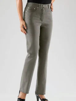 Jean femme coupe droite ceinture élastique
