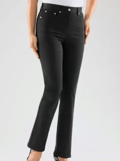 Jean femme coupe droite ceinture élastique