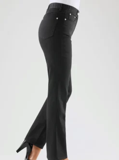 Jean femme coupe droite ceinture élastique