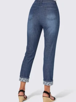 Jean motif cœur tendance
