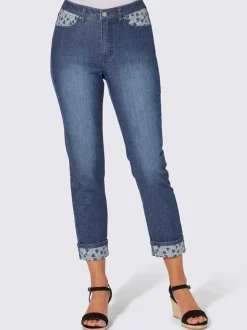 Jean motif cœur tendance