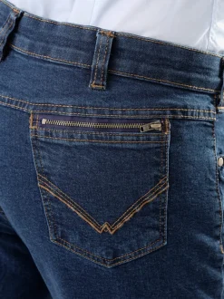 Jean 5 poches ceinture élastique intérieure confortable.