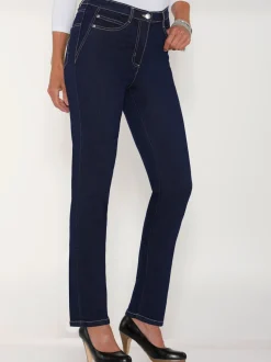Jean 5 poches ceinture élastique latérale