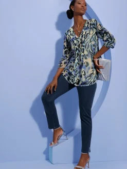 Jean 5 poches denim ultra-extensible avec effet modelant