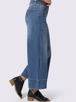 Jean 5 poches jambes larges mode