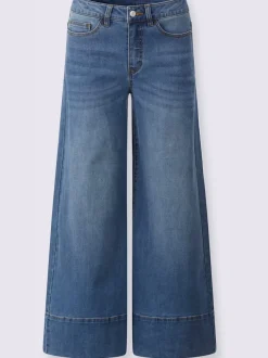 Jean 5 poches jambes larges mode