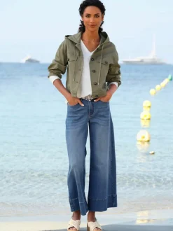 Jean 5 poches jambes larges mode