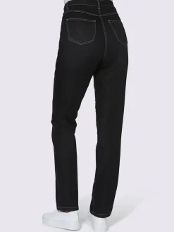 Jean taille haute ceinture élastique intérieure confortable.