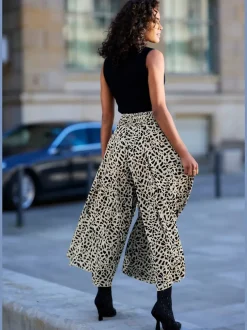 Jupe-culotte jambes extra-larges, style jupe