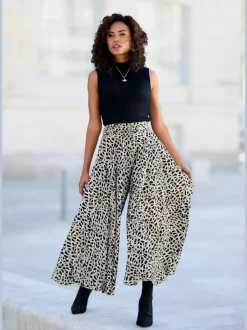 Jupe-culotte jambes extra-larges, style jupe