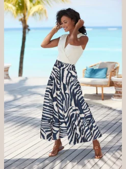 Jupe-culotte jambes extra-larges, style jupe