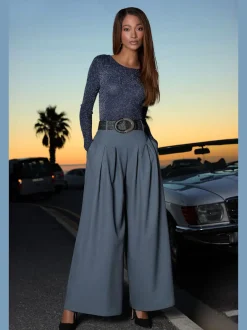 Jupe-culotte pantalon élégant à la coupe large tendance