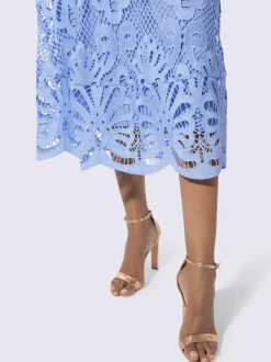 Jupe en dentelle doublure en viscose de qualité