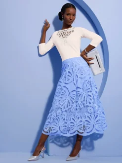 Jupe en dentelle doublure en viscose de qualité