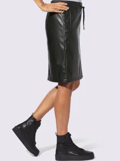 Jupe en synthétique ceinture élastique, coulisse et lien à nouer