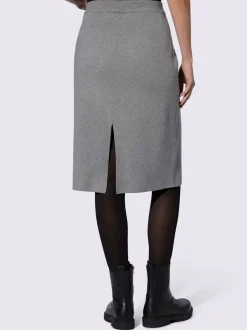 Jupe en tricot ceinture élastique, coulisse et lien à nouer