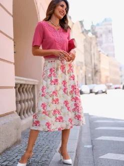 Jupe à panneaux 95% viscose
