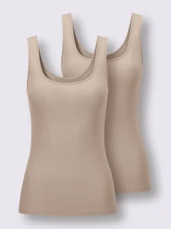 Lot 2 débardeurs confortables unis sans coutures