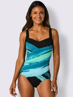 Maillot de bain aspect croisé coloré
