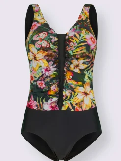 Maillot de bain femme fronce à l'encolure