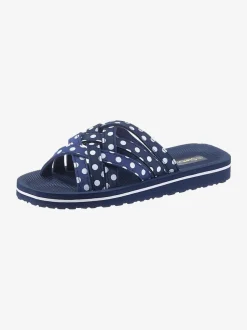 Mules de bain bandes croisée à pois