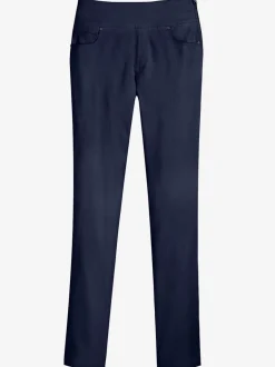 Pantacourt femme bengaline extensible avec ceinture élastique et longueur mollet