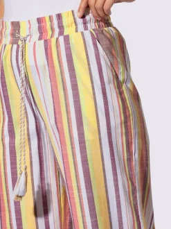 Pantalon ceinture élastique, coulisse et lien à nouer