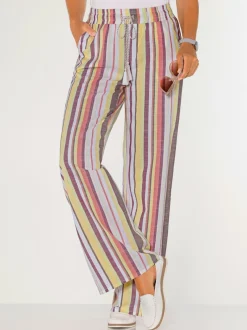 Pantalon ceinture élastique, coulisse et lien à nouer