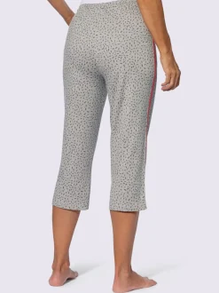 Pantalon à ceinture élastique et poches imprimé graphique