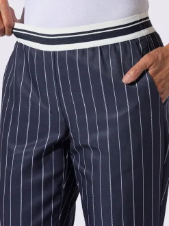 Pantalon ceinture élastique rayée