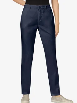 Pantalon chino femme en coton extensible