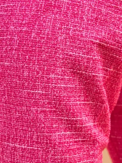 Pantalon confortable motif texturé et ceinture élastique Comfort Fit