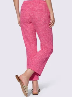 Pantalon confortable motif texturé et ceinture élastique Comfort Fit