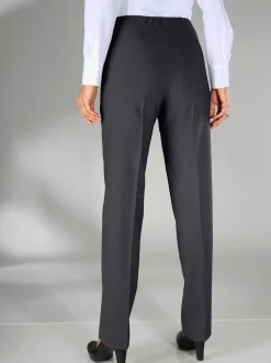 Pantalon costume effet ventre plat ceinture élastique au dos
