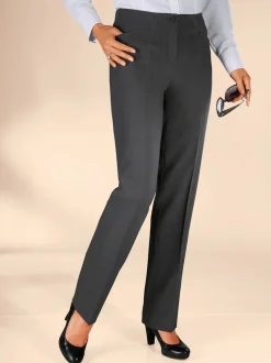Pantalon costume effet ventre plat ceinture élastique au dos