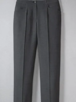 Pantalon costume effet ventre plat ceinture élastique au dos