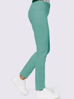 Pantalon coton à 5 poches et passants