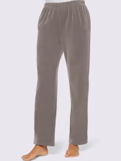 Pantalon décontracté effet velours