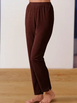 Pantalon décontracté effet velours