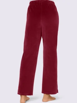 Pantalon décontracté effet velours