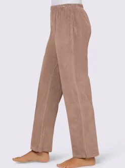 Pantalon décontracté effet velours
