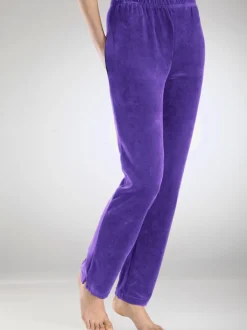 Pantalon décontracté effet velours