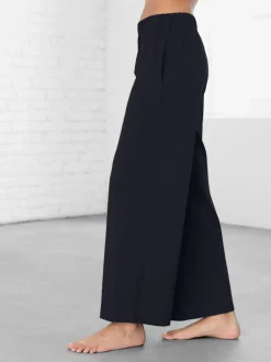 Pantalon de loisirs à ceinture élastique et jambes larges