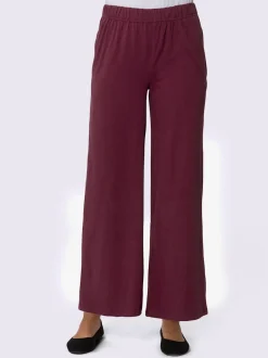 Pantalon de loisirs à ceinture élastique et jambes larges
