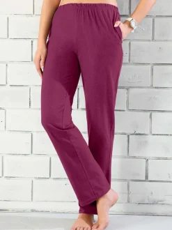 Pantalon de loisirs à ceinture élastique et 2 poches cousues