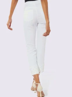 Pantalon 7/8 denim ultra-extensible avec effet modelant