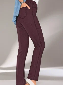 Pantalon droit classique avec ceinture élastique