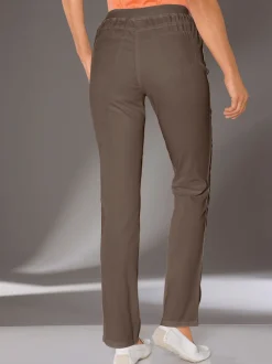 Pantalon droit classique avec ceinture élastique