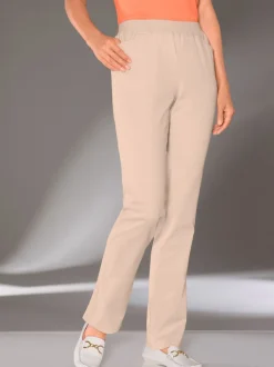 Pantalon droit classique avec ceinture élastique